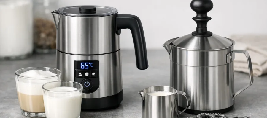 Automatische Milchaufschaeumer mit Temperaturkontrolle vs. manuelle Modelle