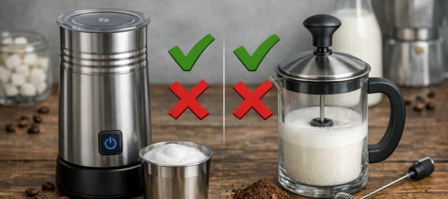 Elektrischer Milchaufschaeumer vs. manueller: Vorteile und Nachteile
