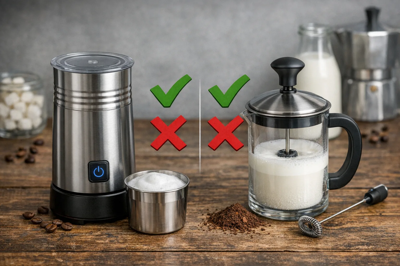 Elektrischer Milchaufschaeumer vs. manueller: Vorteile und Nachteile
