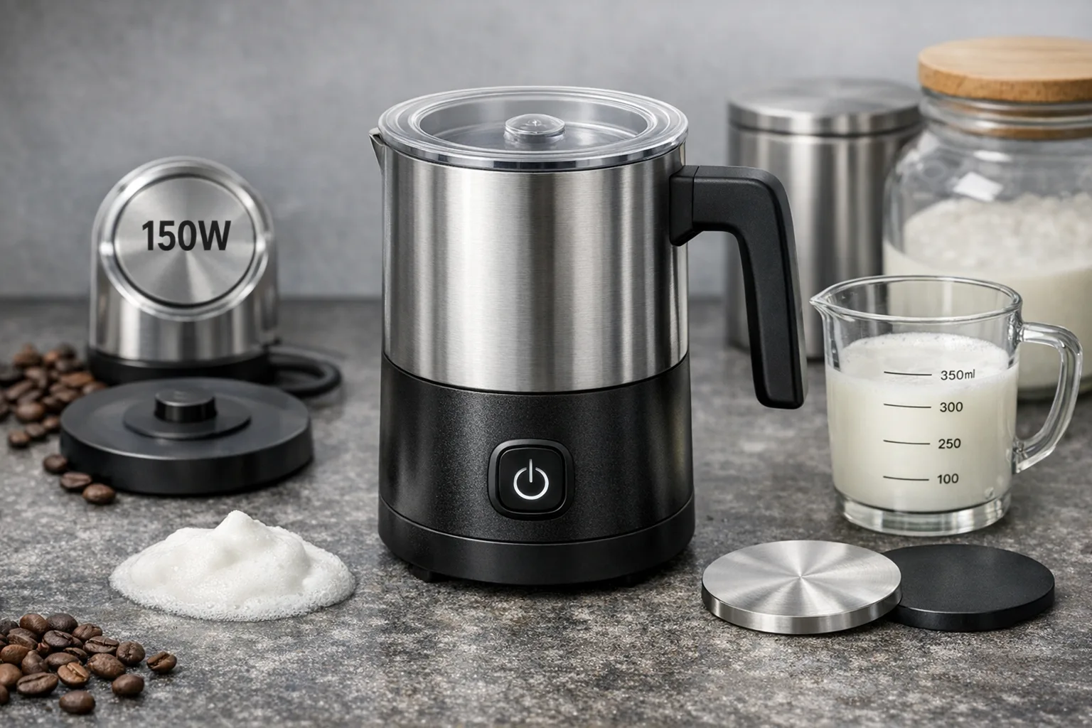 Milchaufschaeumer Kauffaktoren: Leistung, Fassungsvermoegen und Material