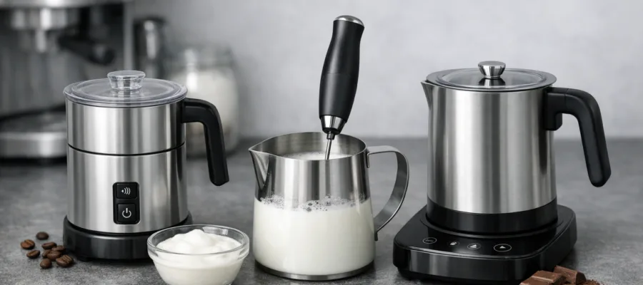 Milchaufschaeumer Typen erklaert: Stand-, Hand- und Induktionsmodelle vergleichen